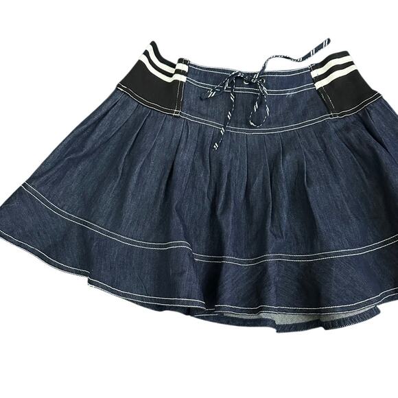 Anthropologie Pilcro Sporty Tiered Denim Mini Skirt Size Medium - Picture 12 of 16